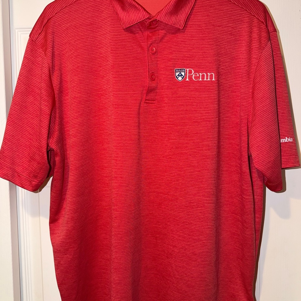 University of Pennsylvania Columbia ORANGE Men's Polo Shirt (NOT RED)